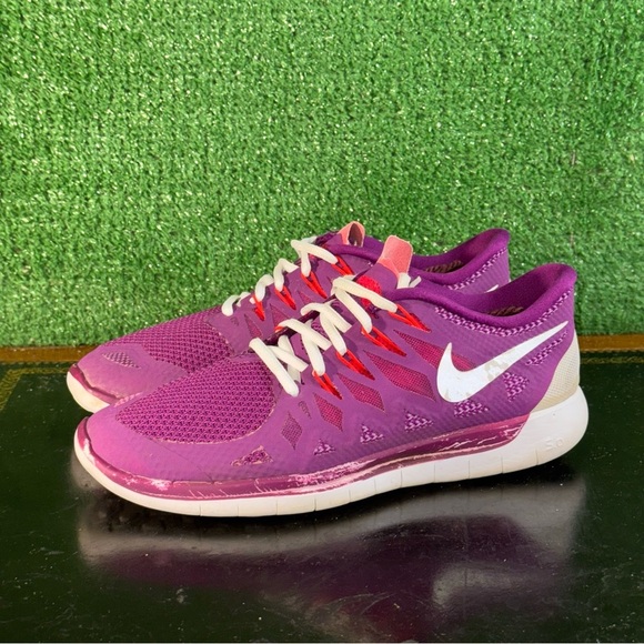 Nike Free 5.0 Bright Grape Purple White 642199-501 Women’s Size 8.5 - Picture 3 of 6